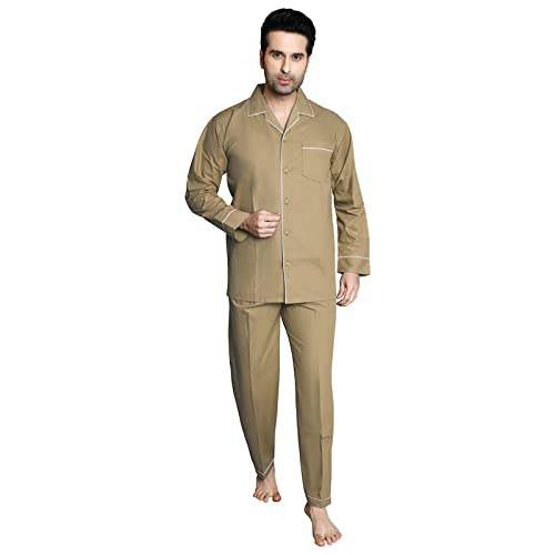 Image of Men's Cotton Solid Night Suit