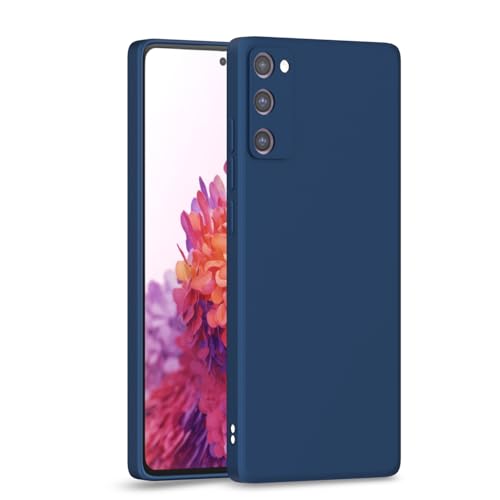 Image of Outlouders Back Cover for Samsung Galaxy S20 FE 5G | Camera Protection | Durable Soft Matte Silicone Bumper Case (Blue)