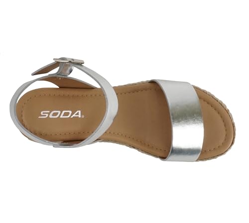 Image of Soda CLIP ~ Women Open Toe Ankle Strap Platform Espadrille Sandal