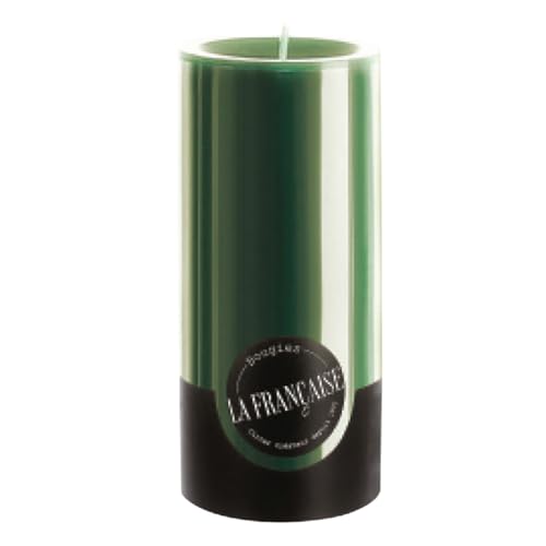 Bougies La Francaise - Pillar Candle - Made in Tunisia, Green Color, +/- 75-Hour Burn Time - 2.76 x ?5.9 inches