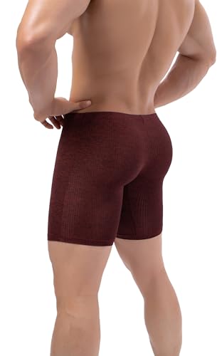 iKingsky Men's Breathable Long Leg Boxer Briefs Sexy Bulge Trunks No Ride Up Shorts Underwear Seamless Pouch Under Panties2