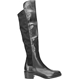 Matériau : cuir lisse Donna Carolina Bottes POLLY NERO en cuir lisse noir pour femme, Noir , 38 EU