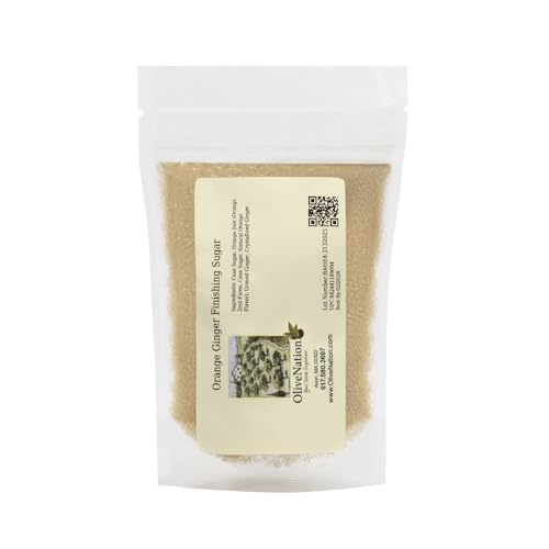 OliveNation Orange Ginger Finishing Sugar - Orange Ginger Infused Sugar for Baking, Edible Decoration, Garnish, 16 oz