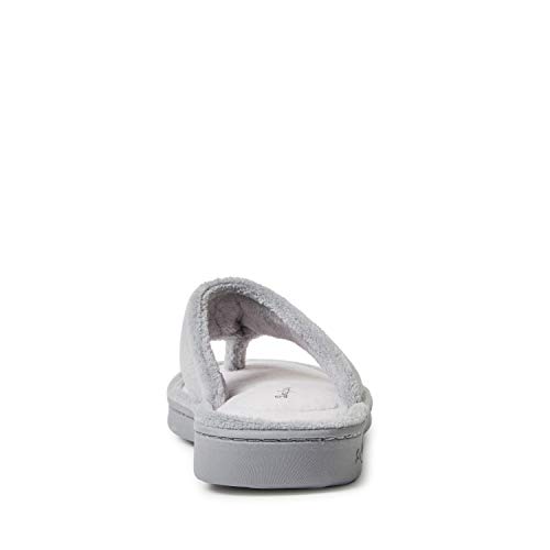 Image of Dearfoams Women's Melanie Colorblocked Microfiber Terry Thong Slipper
