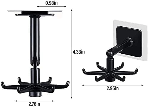 Image of Plastic 1 Piece 360 Rotating Folding Hook Self-Adhesive Wall Hook Hanger Sticker Mounted Utensil Hanging Storage Organizer Rotary Hook (Multi Color) - BAZ0573