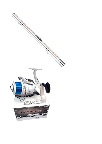  Kit Surfcasting Trabucco - Canna Oceanic 3 pezzi 4,20 m 250g + Mulinello Trabucco Shizuka 7000