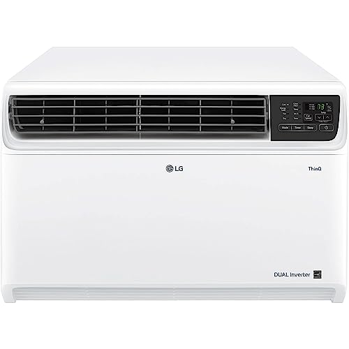 LG 18,000 BTU DUAL Inverter Smart Window Air Conditioner, 230V, Cools 1,000 Sq. Ft. for Bedroom, Living Room, Apartment, Ultra Quiet Operation, ENERGY STAR®, with LG ThinQ, Amazon Alexa & Hey Google