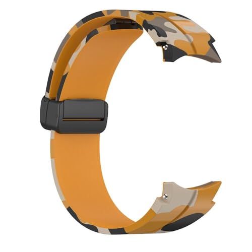 Image of Prolet Soft Silicone Strap with Folding Magnetic Lock Compatible with Galaxy Watch 5 Pro /Galaxy Watch 6 /5 /4 40mm 44mm / Galaxy Watch 4 Classic 46mm|Adjustable Silicon Strap