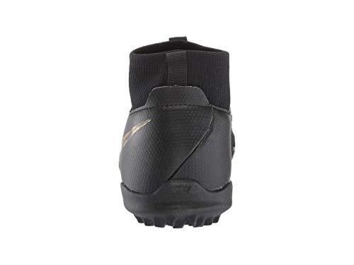 Nike Kids Jr Phantom Vision Academy Df Tf Soccer (Little Kid/Big Kid) Black/Metallic Vivid Gold 1 Little Kid #TOP1