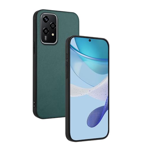 Coque Honor 200 Lite 5G fine et antidérapante en cuir vert pour stopper les chutes accidentelles