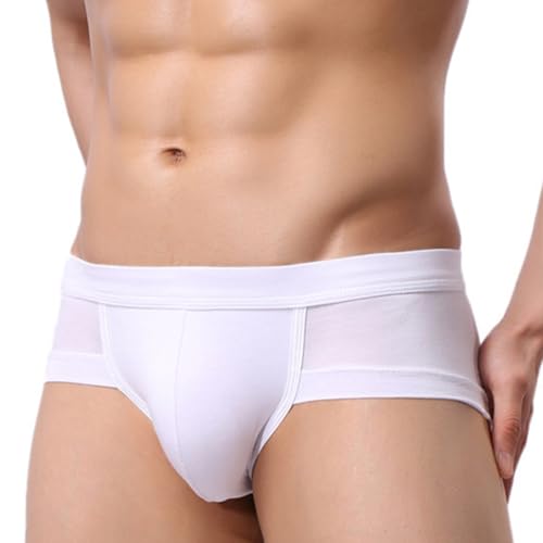 Men's Triangular Underwear Solid Color Stretchy Underwear Absorbency Bladder Leak Underwear Comfortable Underpants