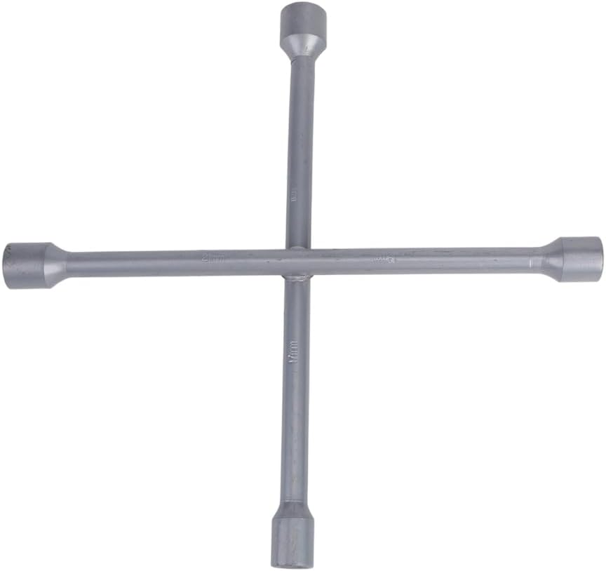 Crosses Lug Wrench 14 Inch 4 Socket Wheel Nut Tool for Tire Changes, Roadside Emergencies and Routine Wheel Maintenance