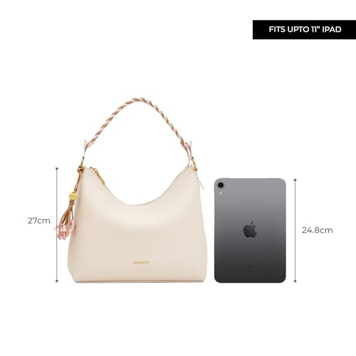 Image of Miraggio Summer Scoop Hobo Handbag For Women With Adjustable & Detachable Strap | Top Handle Hobo Bag For Daily Use