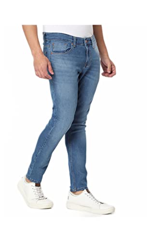 Image of Spykar Men's Kano Slim Fit Mid-Rise Jeans (Ankle Length)
