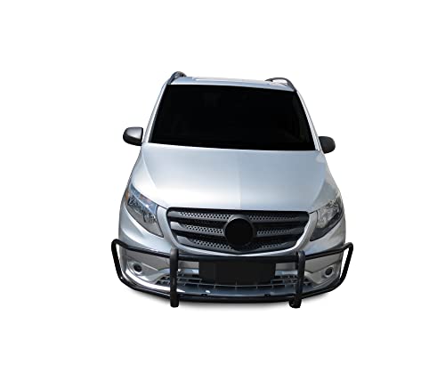Image of Black Horse SPARTAN Grille brush Bumper Guard Modular Black Compatible with 2016-2023 Mercedes-Benz Metris-17MBMEMA