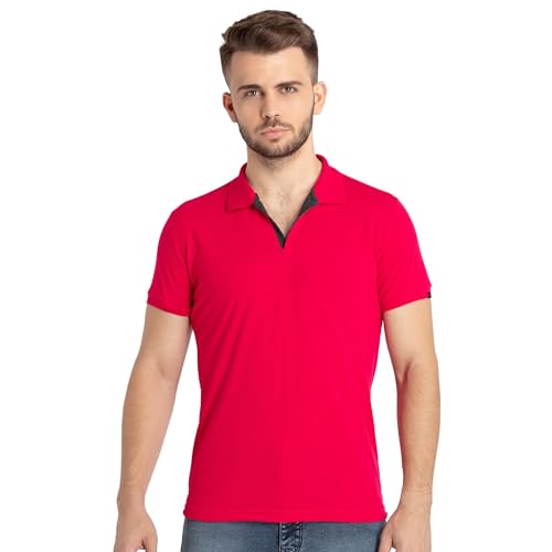 Image of Status Quo Men's Polo T-Shirt | Rich Cotton Blend | Slim Fit | All Day Comfort | Contrast Inner Placket | Polo Collar