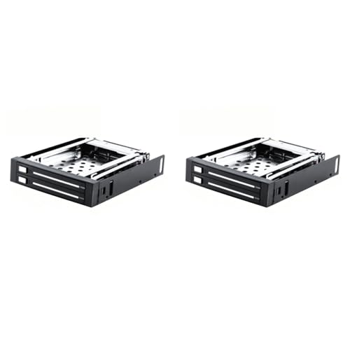 Ynusgeyx 2X Bandeja de Unidad de Disquete de 2,5 Pulgadas Unidad de Disco de 2 Bahías SATA para Caja de Extracción de Caja de Disco Duro HDD/SSD