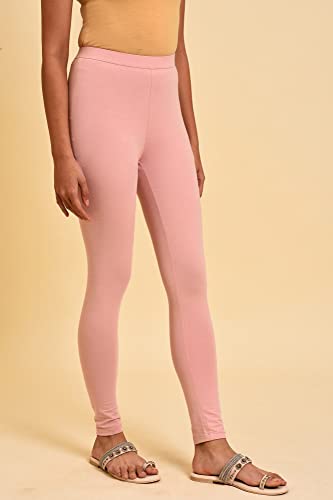 Image of W for Woman Women's Regular Fit High Rise Coral Cotton Jersey Tights