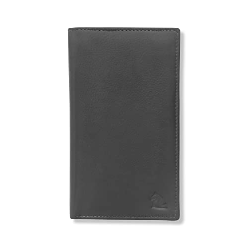 Image of KARA Black Unisex Genuine Leather Wallet - Hand Purse with 16 Credit Cards Slots - Wallet for Women and Men