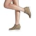 DREAM PAIRS Women's Wedge Heel Ankle Boots, Designed for Comfort, Zippers for Easy Wear, Reliable Grip, 2.35-Inch Elevation, Casual Style, Size 7.5,Taupe,WEDGE-SNKR-2