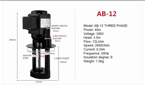 Pompe de liquide de refroidissement pour machine-outil et lubrification de rectifieuse 220V - 3
