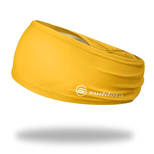 Suddora Solid Color Wide Headband/Sweatband - Workout, Football, Soccer, Yoga (Gold) Suddora Solid Color Wide Headband/Sweatband - Workout, Football, Soccer, Yoga (Gold)