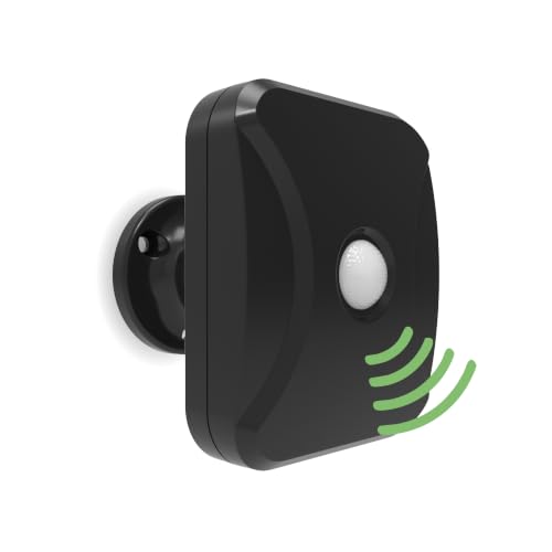 Image of 4lite Smart PIR Motion Sensor (Black) Battery Operated IP65 Rated Motion Detector Compatible with WiZ with a 3m Sensor Range - 4l1/8037-4Yr Guarantee