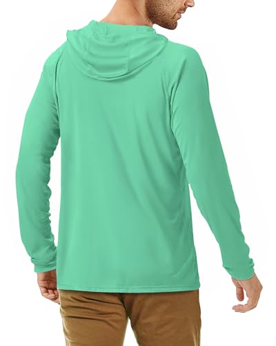 Image of Roadbox Mens Fishing Sun Hoodie, Long Sleeve UPF 50+ UV Protection Shirts