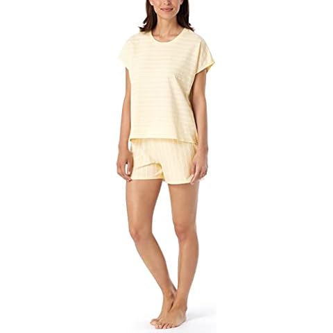 Schiesser Women's Yellow Short Pyjamas Set Cover