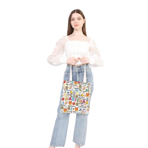 Bolso tote Maestra para profesora de español, regalo para maestras, bolso de hombro bilingüe (Maestra TB) miniatura 7