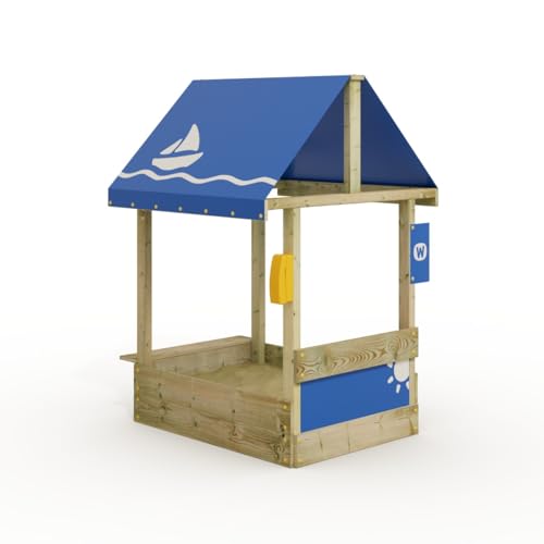 Wickey Sandkasten Dinky mit blauem Dach - Sandbox 113 x 84 x 28 cm - imprägniertes Massivholz