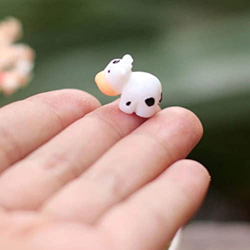 10Pcs Kawaii Mini Cow Animals Home Micro Fairy Garden Figurines Miniatures Home Garden Decoration Diy Accessories,White #TOP4