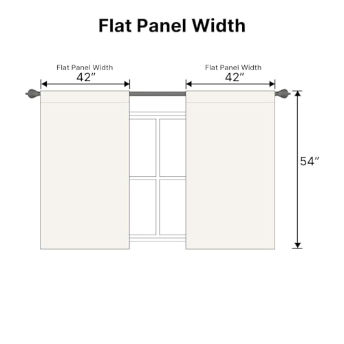 Image of H.VERSAILTEX Light Reducing Curtains Thermal Insulated Window Treatment Panels Room Darkening Privacy Assured Drapes for Living Room Back Tab /Rod Pocket Bedroom Drapes 2 Panels, Ivory - 42 x 54 Inch