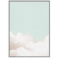 SIGNWIN Framed Canvas Wall Art Green Blue Gradient Sky Nature Clouds Photography Modern Art Contemporary Relax/Calm for Living Room, Bedroom, Office - 16