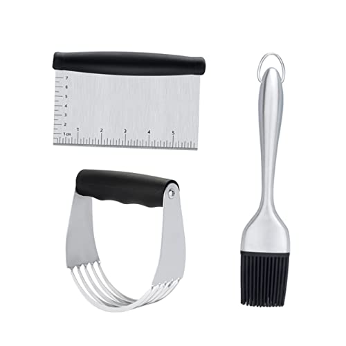 Abaodam 3 Piezas cuchillo para masa cozinha kitchen cocinas accesorios para barbacoa equipo papá bot Cortador parrilla inoxidable mezclador Horneando Parilla cocinando raspador de torta