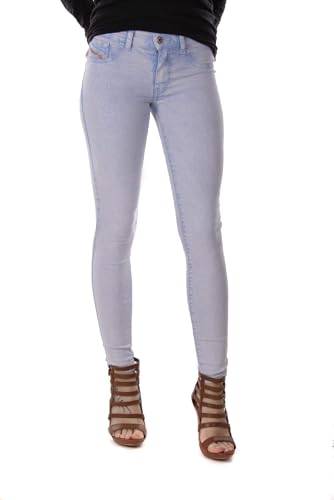 Diesel Livier Cheville 0672M Dames Jeans Pantalon Slim Jegging (Bleu Claire, W25)