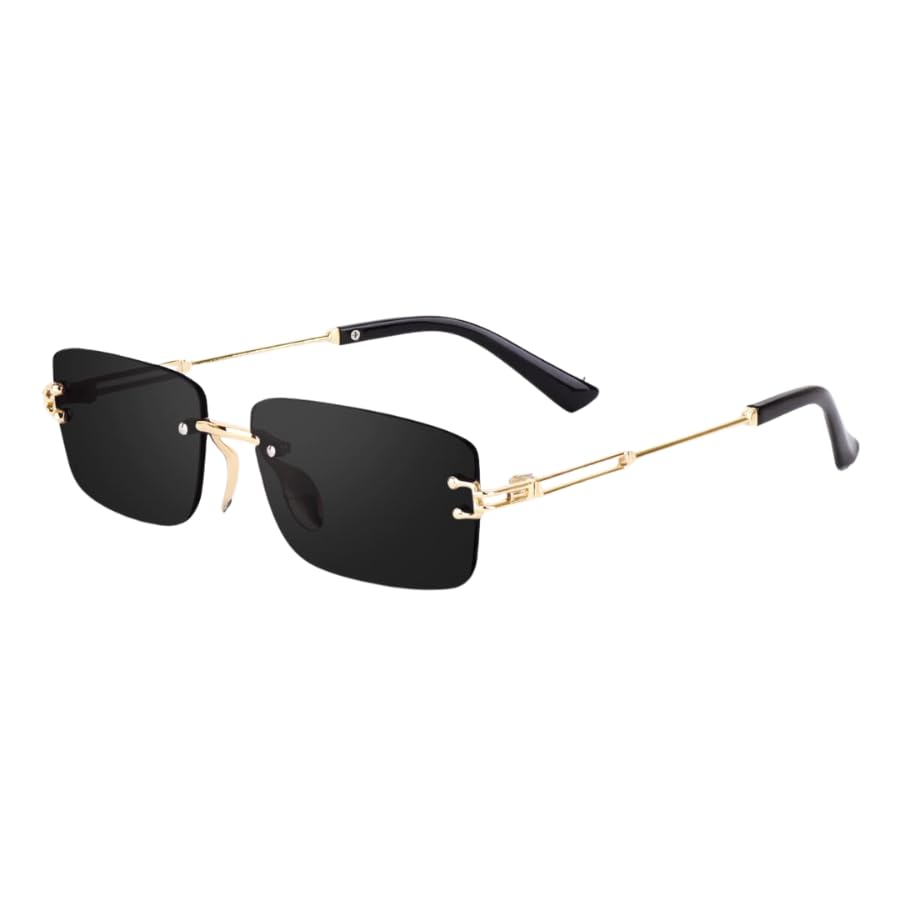 akayi Fashion Rimless Rectangle Sunglasses for Women Men Square Glasses Ultralight UV400 Eyewear-picture-29