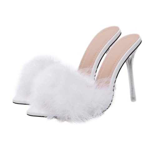 Sandales à talons hauts transparents pour femmes avec claquettes confortables