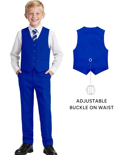 Image of Boy's 4 Button Formal Suit Vest with Tie