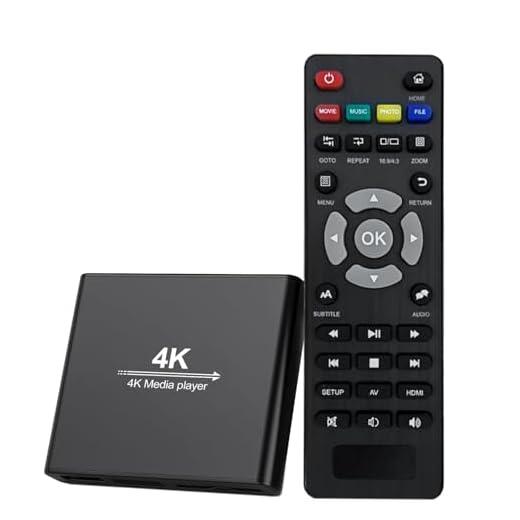 ZUMKUNM Lettore multimediale digitale 4K UHD e 1080P per unità USB e schede MicroSD, Digital Signage, H.265/HEVC H.264/AVC MP4 MKV Video MP3 Music JPG Photos,4K HDMI,Analogico AV,Auto Play and Resume
