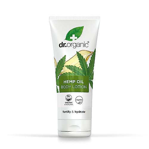 Dr Organic Hemp Oil Lotion, Moisturising, Mens, Womens, Natural, Vegetarian, Cruelty-Free, Paraben & SLS-Free, Organic, 200ml, Packaging may vary