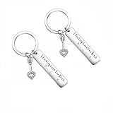 ITSTUVRH 2 Pack Key Ring Keychain Best Friend Keychain for Women Engrave I Fking Love You Bith Friendship Gifts For Women,Sister Birthday Gifts,Big Sister Gift