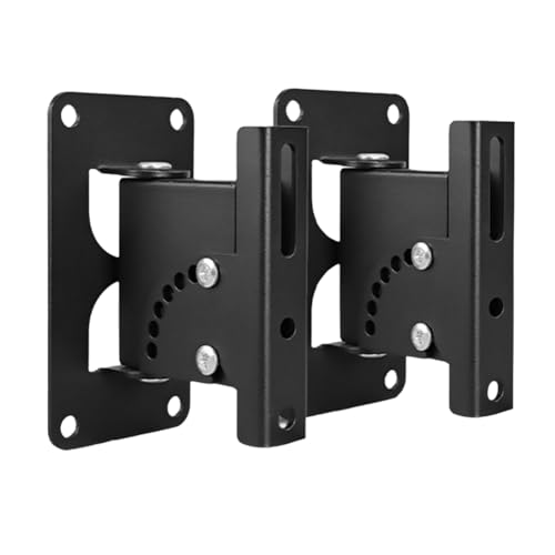 Ujjdwiurgh Soporte de pared para altavoz, soporte de montaje en techo, kit de 2 piezas con ajuste de ángulo para el hogar, oficina, sistemas de sonido KTV