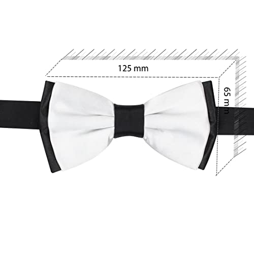 Image of Peluche Essentials Premium Bowtie for Men- Comes in a Gift Box (Twining Double Fold- White)