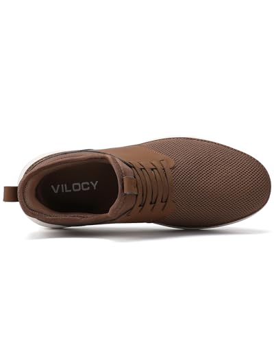 Image of VILOCY Mens Slip On Casual Dress Shoes Hands Free Fashion Sneakers Mesh Tennis Walking Work Shoes Comfortable Breathable Lightweight Non Slip