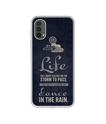 Image of Life in The Rain Design Printed Silicon Soft TPU Back Case Cover for Motorola Moto E30 4G / E40 4G