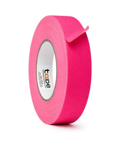 WOD Gaffer Tape, Fluorescent Pink Low Gloss Finish Film, 1.5 inch x 60 ft. Residue Free, Non Reflective Cloth Fabric, Secure Cords, Water Resistant, Photography, Filming Backdrop, Production