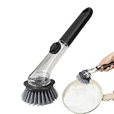 Cepillo Lavavajillas con Jabón - Limpiador Antideslizante con Mango,Cepillos para Fregadero Limpieza Platos - Lavar Ollas Sartenes Fregadero Cocina Hogar Residencias Electrodomésticos