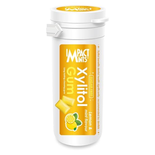 Image of inchIMPACTMINTS inch Sugar Free Xylitol Chewing Gum Assorted Flavour - Lemon, Lime & Soda (Pack of 3, 30g Each)
