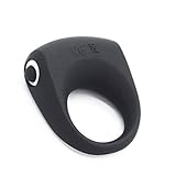 Anneau vibrant en silicone ultra doux et souple, anneau de retard efficace pour vibrateur stimulateur en silicone pour les couples et les amoureux (noir)